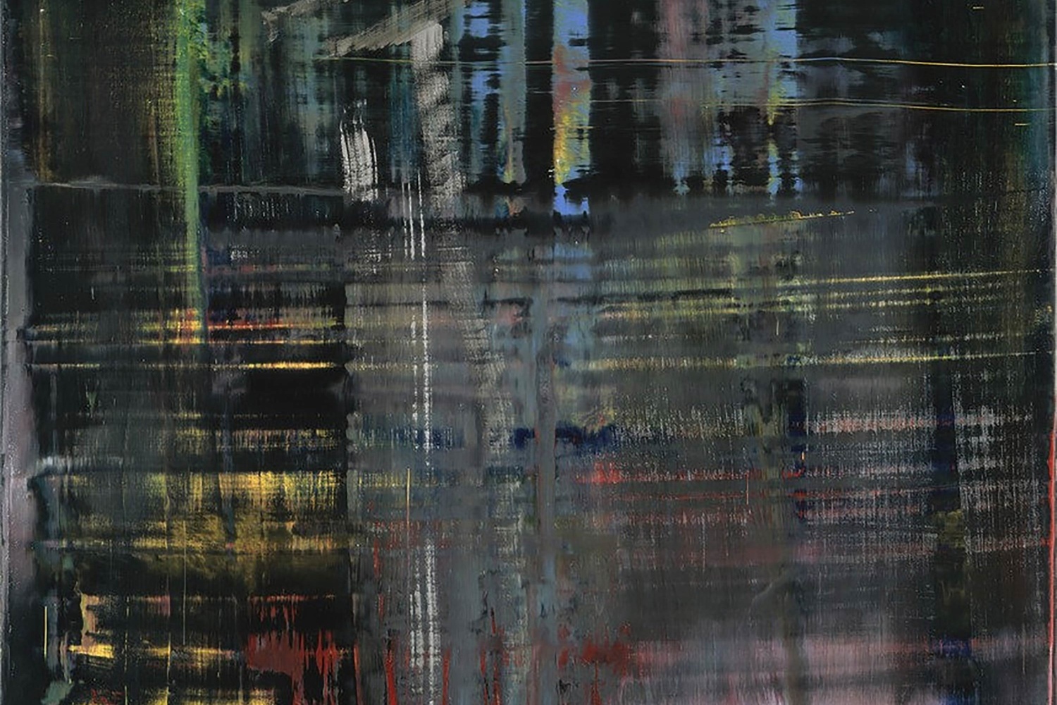 Gerhard Richter. Woods (5). 2005. Oil on canvas, 77 5/8 x 52″ (197.2 x 132.1 cm). The Museum of Modern Art, NY. Gift of Warren and Mitzi Eisenberg and Leonard and Susan Feinstein. Copyright © 2017 Gerhard Richter