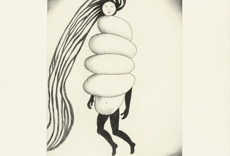 Louise Bourgeois. Spiral Woman. 2003. Drypoint and engraving, sheet: 17 x 15″ (43.2 x 38.1 cm). The Museum of Modern Art, New York. Gift of the artist. © 2017 The Easton Foundation/Licensed by VAGA, NY