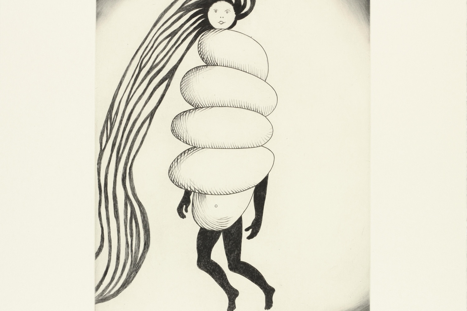 Louise Bourgeois. Spiral Woman. 2003. Drypoint and engraving, sheet: 17 x 15″ (43.2 x 38.1 cm). The Museum of Modern Art, New York. Gift of the artist. © 2017 The Easton Foundation/Licensed by VAGA, NY