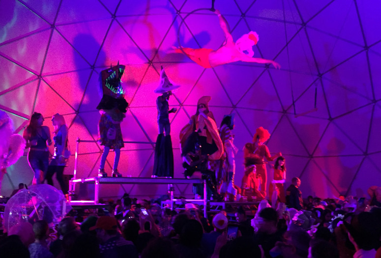 The Sixth Annual MoMA PS1 Halloween Ball with Susanne Bartsch: PS2001 Space Oddity on October 28, 2017. Presented at MoMA PS1 as part of VW Sunday Sessions 2017-2018. Photograph: Charles Roussel.