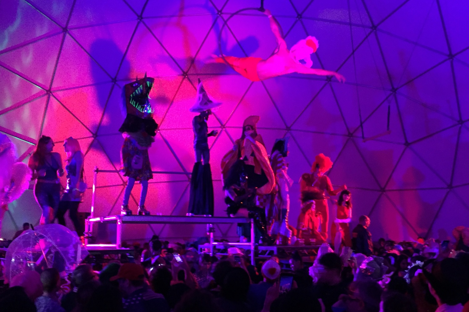 The Sixth Annual MoMA PS1 Halloween Ball with Susanne Bartsch: PS2001 Space Oddity on October 28, 2017, presented at MoMA PS1 as part of VW Sunday Sessions 2017-2018. Photo by Charles Roussel.