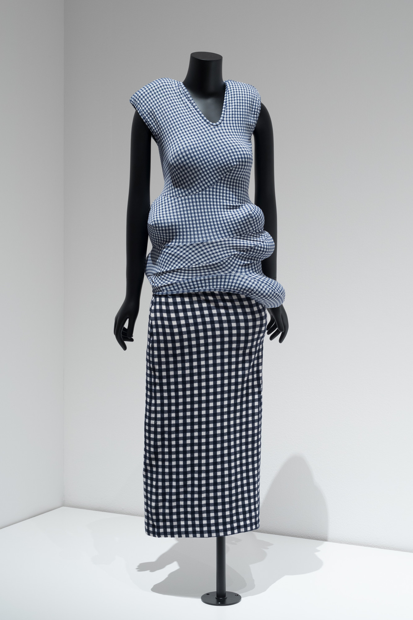 Rei Kawakubo (Japanese, born 1942). Comme des Garçons (Japan, founded 1973). Ensemble (bodice and skirt). Spring/summer 1997. Body Meets Dress--Dress Meets Body collection. Stretch polyester. Indianapolis Museum of Art. Fashion Arts Society Acquisition Fund. Purchased with funds provided by F. Timothy and Nancy Nagler