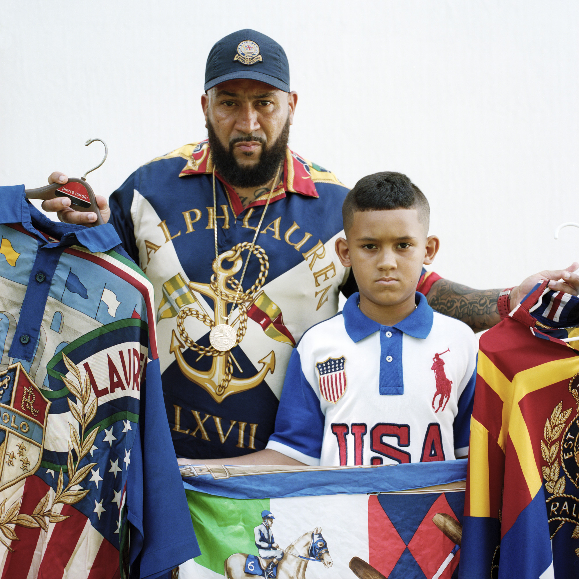 Lo Life founder Thirstin Howl the 3rd and his son Jesus DeJesus, 2015. Photo: Tom Gould