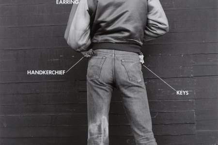 Hal Fischer. Signifiers for a Male Response, from the series Gay Semiotics. 1977. Pigmented inkjet print, printed 2014, 18 1/2 × 12 3/8&#34; (47 × 31.4 cm). The Museum of Modern Art, New York. Geraldine Murphy Fund. © 2017 Hal Fischer