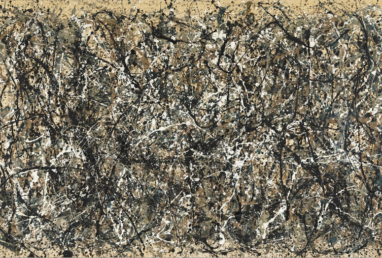 Jackson Pollock. One: Number 31, 1950. 1950. Oil and enamel paint on canvas, 8' 10" x 17' 5 5/8" (269.5 x 530.8 cm). The Museum of Modern Art, Sidney and Harriet Janis Collection Fund (by exchange). Conservation was made possible by the Bank of America Art Conservation Project. © 2017 Pollock-Krasner Foundation/Artists Rights Society (ARS), New York