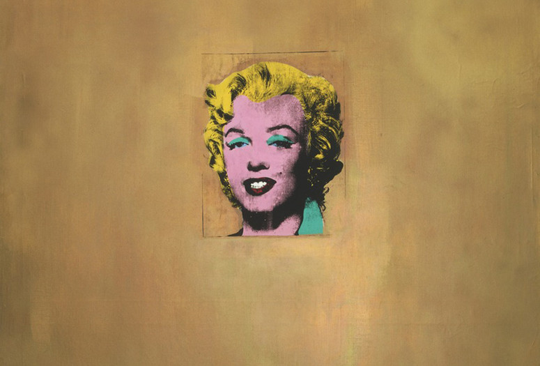 Andy Warhol. Gold Marilyn Monroe. 1962. Silkscreen ink on synthetic polymer paint on canvas, 6&#39; 11 1/4&#34; x 57&#34; (211.4 x 144.7 cm). The Museum of Modern Art, NY. Gift of Philip Johnson. © 2017 Andy Warhol Foundation for the Visual Arts/Artists Rights Society (ARS), New York