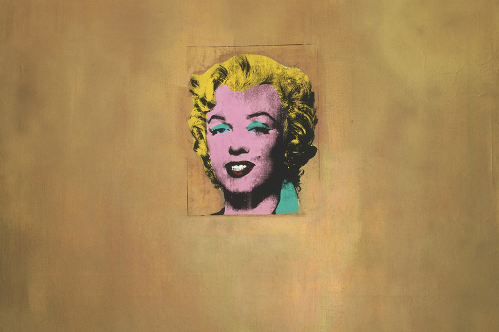 Andy Warhol. Gold Marilyn Monroe. 1962. Silkscreen ink on synthetic polymer paint on canvas, 6' 11 1/4" x 57" (211.4 x 144.7 cm). The Museum of Modern Art, NY. Gift of Philip Johnson. © 2017 Andy Warhol Foundation for the Visual Arts/Artists Rights Society (ARS), New York