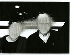 Adrian Piper. Everything #2.8. 2003. Photocopied photograph on graph paper, sanded with sandpaper, overprinted with inkjet text, 8.5" x 11" (21.6 x 27.9 cm). Private Collection. © Adrian Piper Research Archive Foundation Berlin