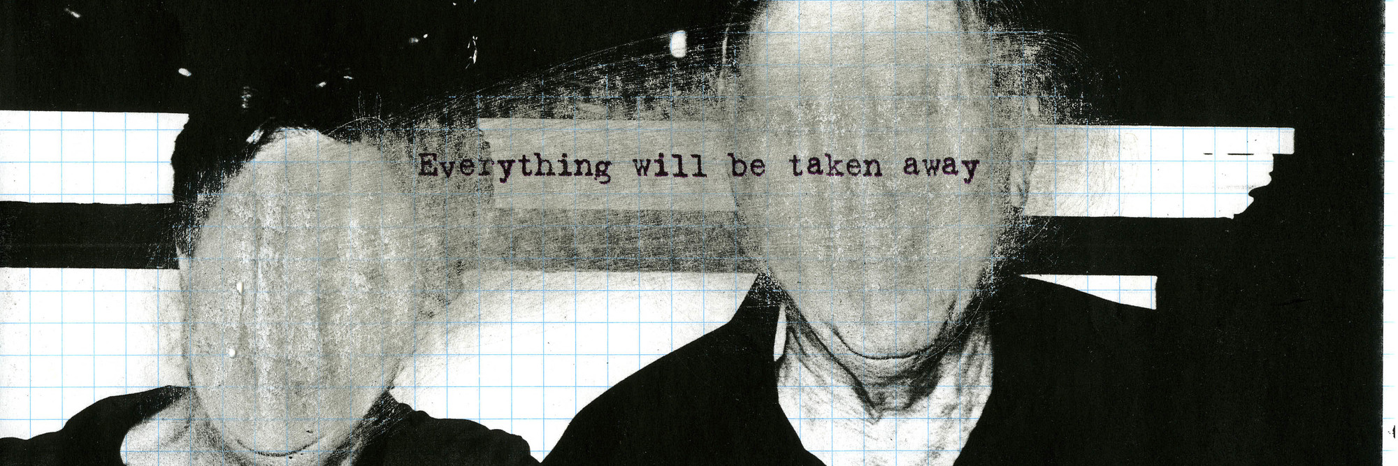 Adrian Piper. Everything #2.8. 2003. Photocopied photograph on graph paper, sanded with sandpaper, overprinted with inkjet text, 8.5&#34; x 11&#34; (21.6 x 27.9 cm). Private Collection. © Adrian Piper Research Archive Foundation Berlin