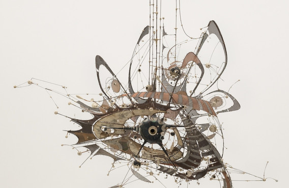 Lee Bontecou (American, born 1931). Untitled. 1980-98. Welded steel, porcelain, wire mesh, canvas, grommets, and wire. 7 x 8 x 6&#39; (213.4 x 243.8 x 182.9 cm). Gift of Philip Johnson (by exchange) and the Nina and Gordon Bunshaft Bequest Fund. © 2018 Lee Bontecou
