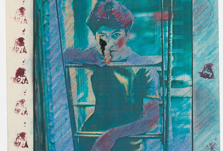 Jennifer Ley. She Doesn&#39;t Cry Anymore over Faded Bouquets. 1979. Color xerox