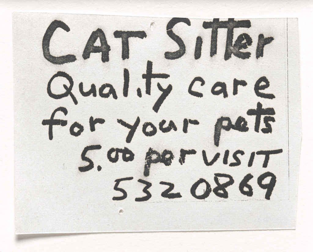 Image result for Robert Gober's cat sitting poste
