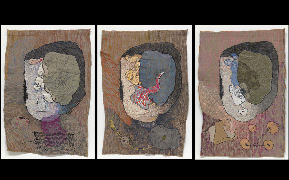 Geta Brătescu. <em>Medea’s Hypostases III.</em> 1980. Drawing with sewing machine on textile. The Museum of Modern Art, new York. The Modern Women’s Fund. © 2018 Geta Brătescu