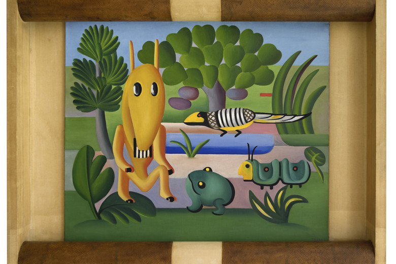 Tarsila do Amaral. A Cuca, 1924. Oil on canvas, 23 13/16 × 28 9/16 in. (60.5 × 72.5 cm). Centre National des Arts Plastiques, Paris, France FNAC 9459. Photography © Cnap / Ville de Grenoble / Musée de Grenoble – J.L. Lacroix. © Tarsila do Amaral Licenciamentos