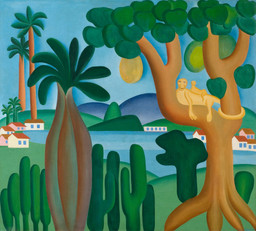 Tarsila do Amaral. Postcard (Cartão-postal).1929. Oil on canvas, 50 3/16 x 56 1/8 in. (127.5 x 142.5 cm). Private collection, Rio de Janeiro. © Tarsila do Amaral Licenciamentos.