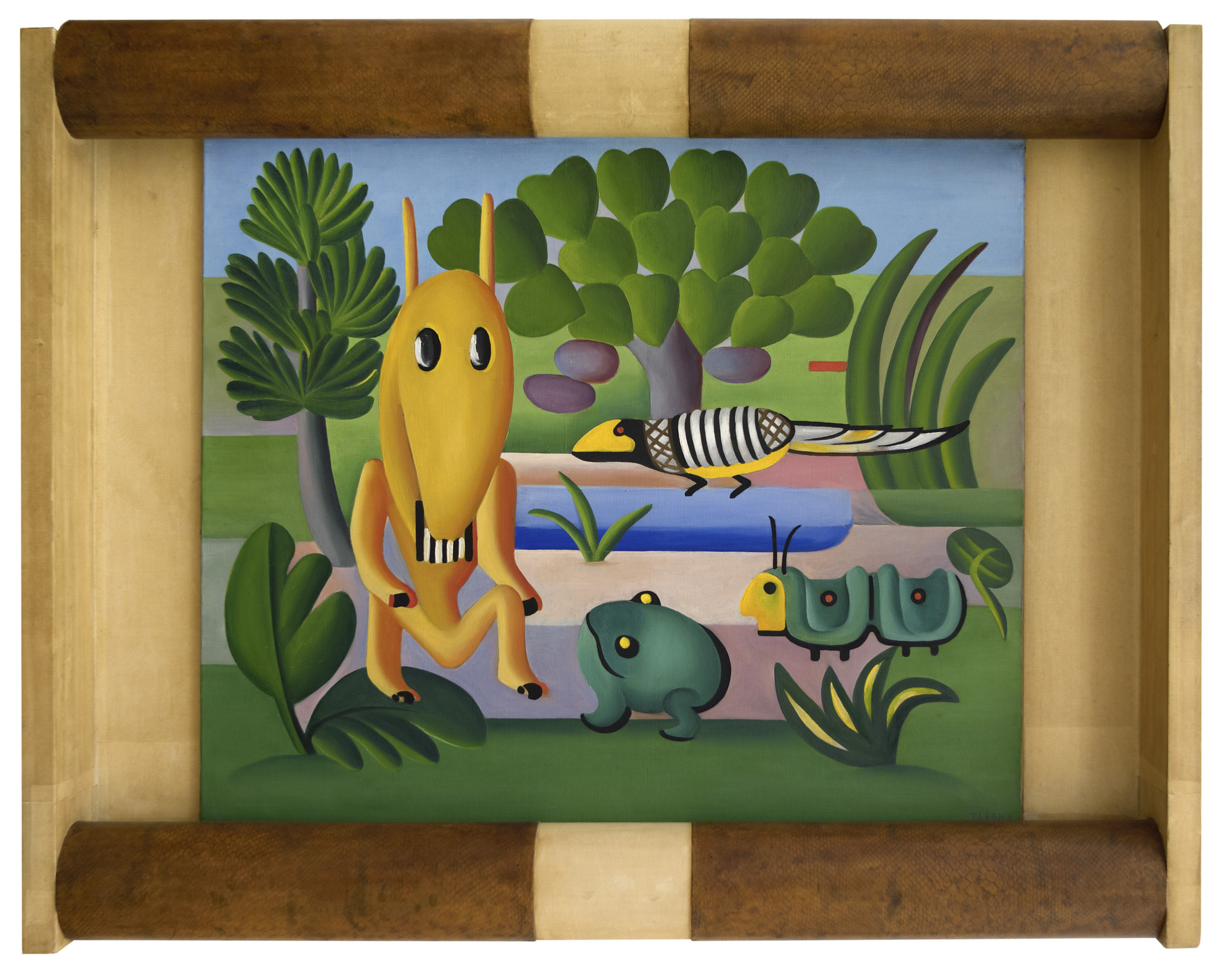 Tarsila do Amaral. _A Cuca_, 1924. Oil on canvas, 23 13/16 × 28 9/16 in. (60.5 × 72.5 cm). Centre National des Arts Plastiques, Paris, France FNAC 9459. Photography © Cnap / Ville de Grenoble / Musée de Grenoble – J.L. Lacroix. © Tarsila do Amaral Licenciamentos