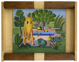 Tarsila do Amaral. A Cuca, 1924. Oil on canvas, 23 13/16 × 28 9/16 in. (60.5 × 72.5 cm). Centre National des Arts Plastiques, Paris, France FNAC 9459. Photography © Cnap / Ville de Grenoble / Musée de Grenoble – J.L. Lacroix. © Tarsila do Amaral Licenciamentos