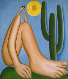Tarsila do Amaral. Abaporu, 1928. Oil on canvas, 33 7/16 x 28 3/4 in. (85 x 73 cm). Collection MALBA, Museo de Arte Latinoamericano de Buenos Aires. © Tarsila do Amaral Licenciamentos.
