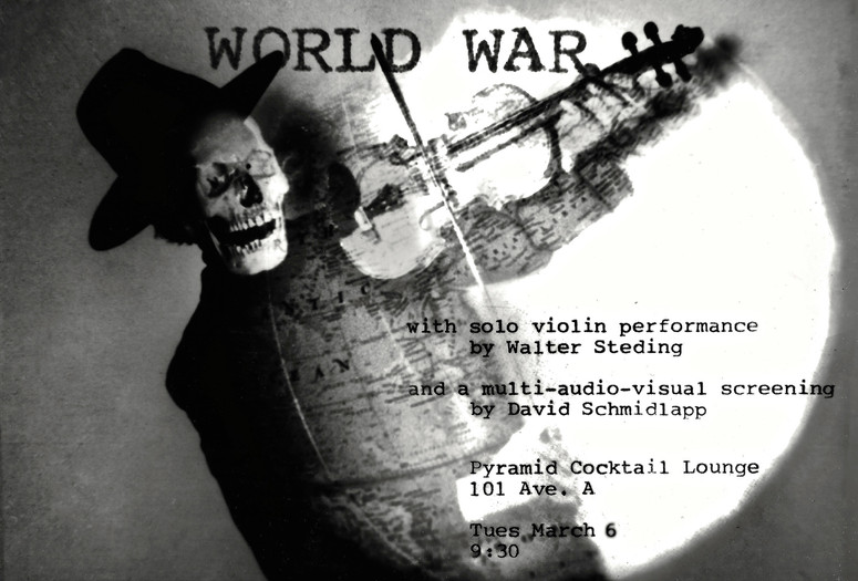 A flyer for a Schmidlapp- Steding performance at Pyramid Club, 1982. Designed and annotated by Schmidlapp. Courtesy the artist