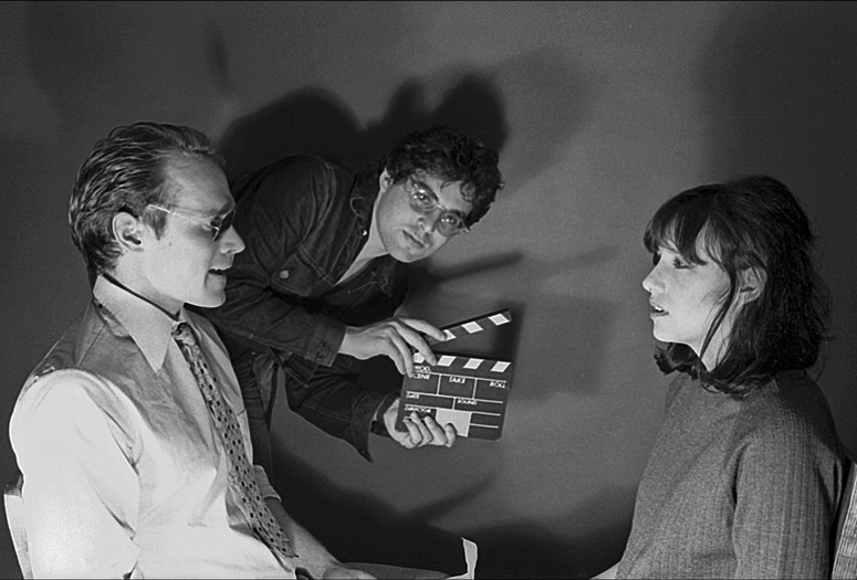 Will Patton, Michael Oblowitz and Rosemary Hochschild on the set of Minus Zero. 1979. USA. Directed by Oblowitz. Courtesy the artist