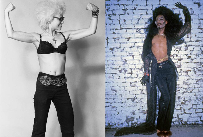 Left: Dany Johnson. c. 1980. Right: Gerard Little, also known as Frankie Lymon's Nephew, also known as Mr. Fashion, Pyramid Club. 1985. Photographs by and courtesy April Palmieri