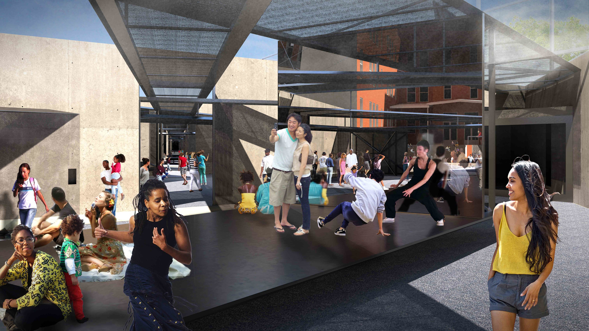 Design: Jennifer Newsom and Tom Carruthers of Dream The Combine in collaboration with Clayton Binkley of ARUP Structural Engineering: Clayton Binkley and Kristen Strobel, ARUP Project Team: Max Ouellette-Howitz, Nero He, Tom Vogel, Emmy Tong, and Erik Grinde, with support from UMN School of Architecture Lighting Consultant: Yuliya Savelyeva, ARUP Mist Consultant: Urs Hildebrand, THEFOGSYSTEM Donation-in-Kind of canopy fabric: Hunter Douglas Fabrication: Jacobsson Carruthers Video production: Isaac Gale Photography: Caylon Hackwith