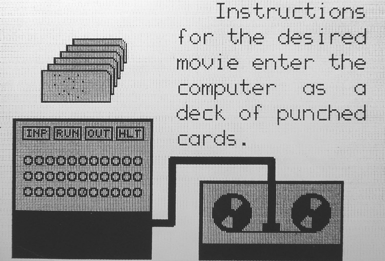 Still from the BEFLIX-produced film A Computer Technique for the Production of Animated Movies. 1964. Courtesy Ken Knowlton