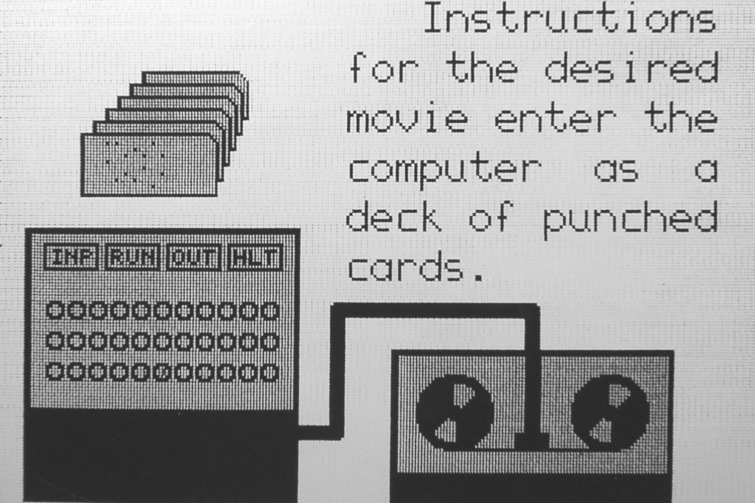 Still from the BEFLIX-produced film A Computer Technique for the Production of Animated Movies. 1964. Courtesy Ken Knowlton