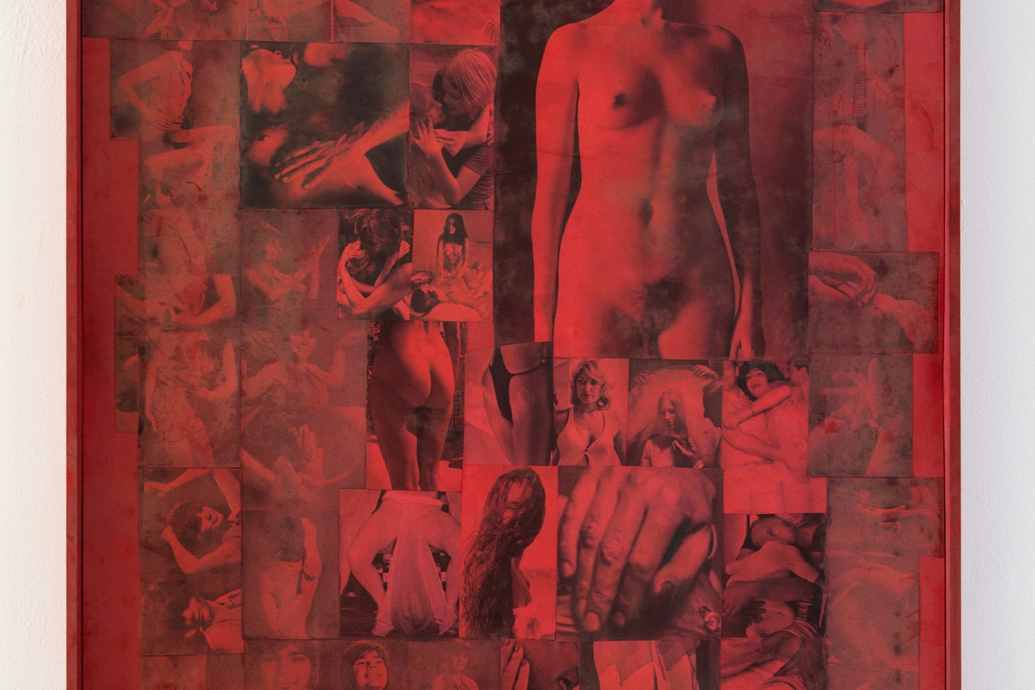 Carmen Winant. Hur. 2016. Found images, food coloring, artist frame. Courtesy the artist. © Carmen Winant