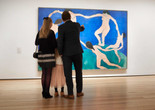 Above: MoMA&#39;s Painting and Sculpture Galleries. Shown: Henri Matisse. Dance (I). Paris, Boulevard des Invalides, early 1909. Oil on canvas. Gift of Nelson A. Rockefeller in honor of Alfred H. Barr, Jr. © 2018 Succession H. Matisse/Artists Rights Society (ARS), New York. Photo: Gregg Pasquarelli