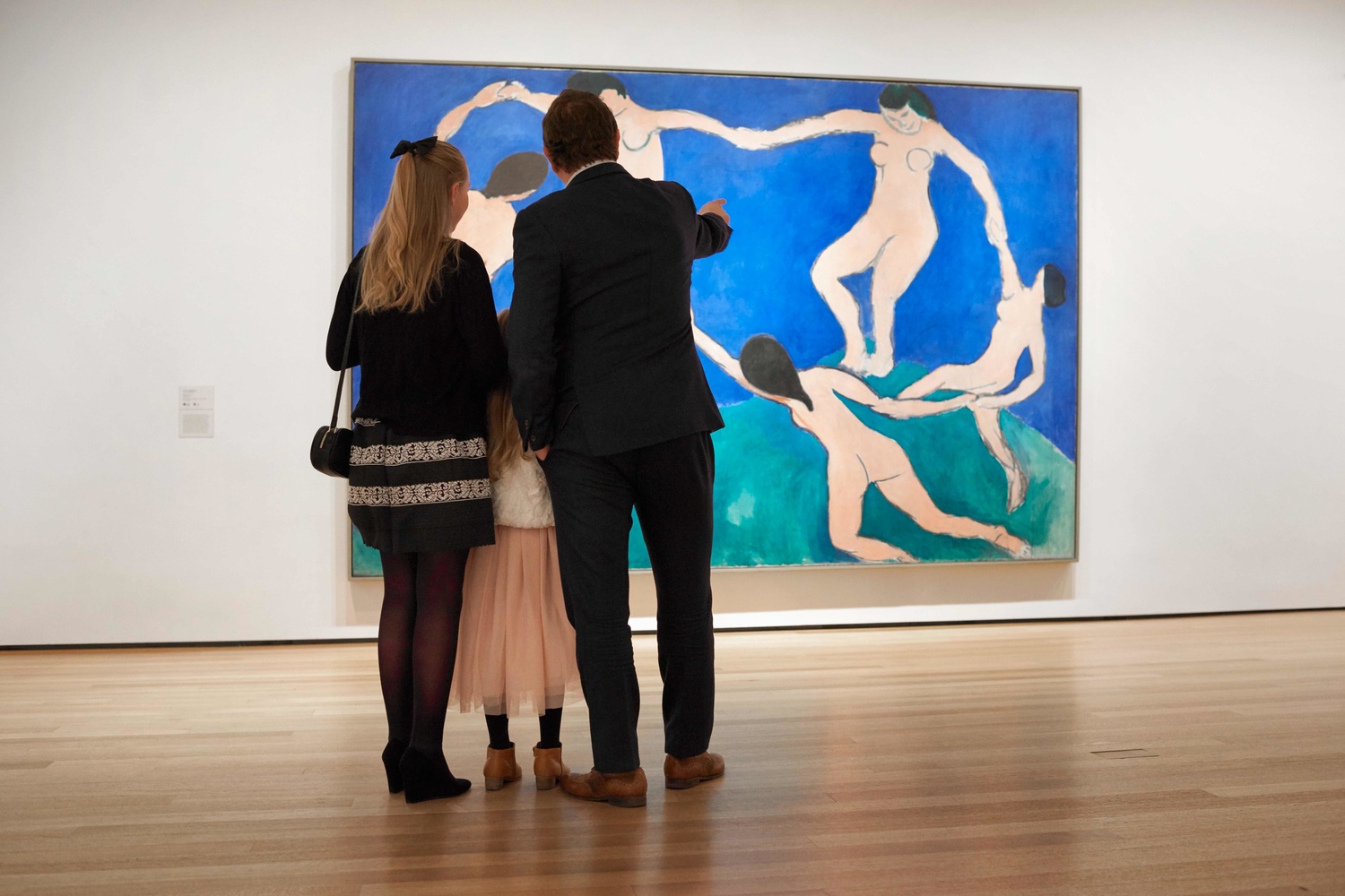 Above: MoMA's Painting and Sculpture Galleries. Shown: Henri Matisse. Dance (I). Paris, Boulevard des Invalides, early 1909. Oil on canvas. Gift of Nelson A. Rockefeller in honor of Alfred H. Barr, Jr. © 2018 Succession H. Matisse/Artists Rights Society (ARS), New York. Photo: Gregg Pasquarelli