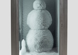 Peter Fischli and David Weiss. Snowman. 1987/2016. Copper, aluminum, glass, water, and coolant system, 85 7/8 x 50 3/8 x 65″ (218 x 128 x 165 cm). Courtesy Matthew Marks Gallery. © Peter Fischli and David Weiss