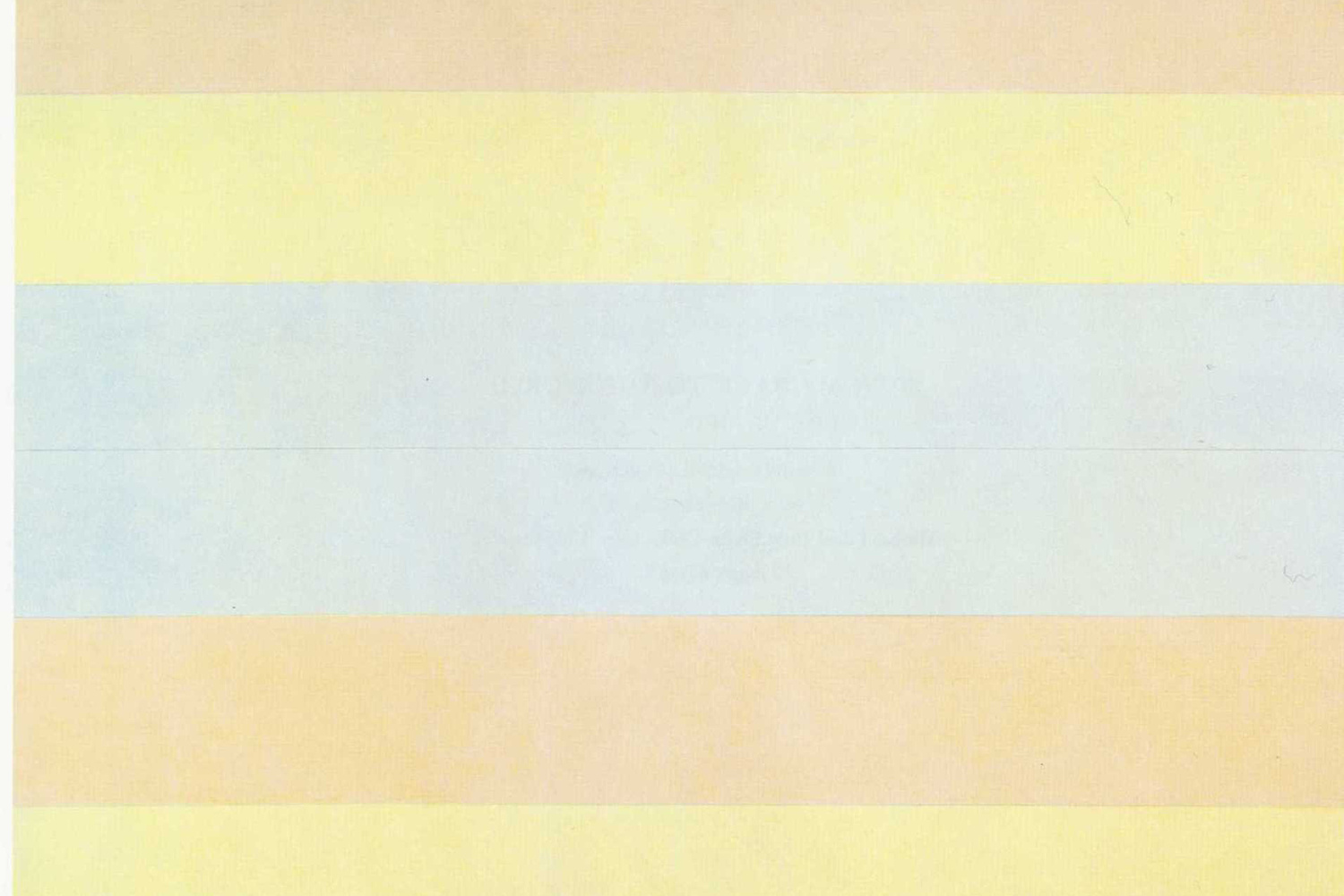 Agnes Martin. With My Back to the World. 1997