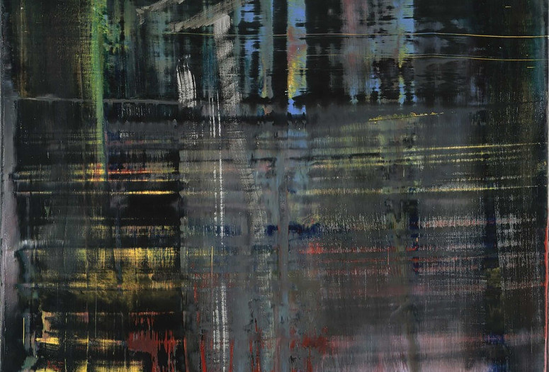 Gerhard Richter. Woods (5). 2005. Oil on canvas, 77 5/8 x 52" (197.2 x 132.1 cm). The Museum of Modern Art, New York. Gift of Warren and Mitzi Eisenberg and Leonard and Susan Feinstein. © 2018 Gerhard Richter