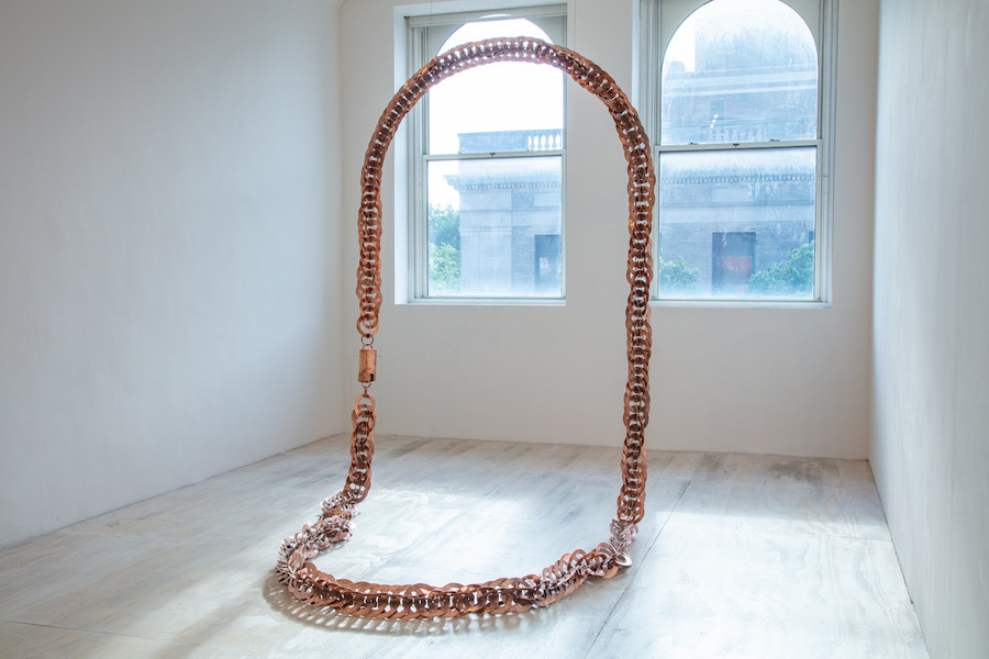Installation view of Body Armor, on view at MoMA PS1 through September 9, 2018. Image courtesy MoMA PS1. Photo by Pablo Enriquez.