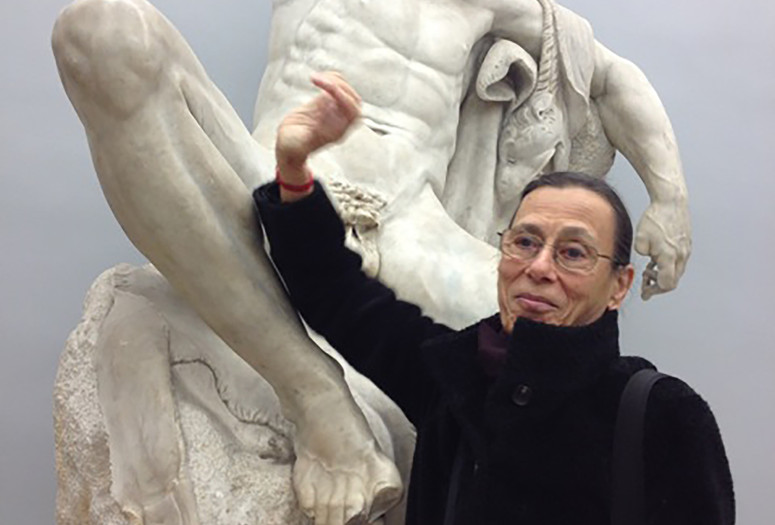Yvonne Rainer and Cupid, Paris, 2015. Photo: Nathalie Magnan. Courtesy Yvonne Rainer