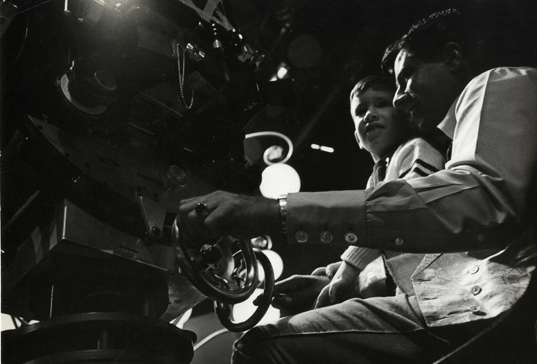 Chris Lewis and Jerry Lewis on the set of The Nutty Professor, 1962. Courtesy Chris Lewis