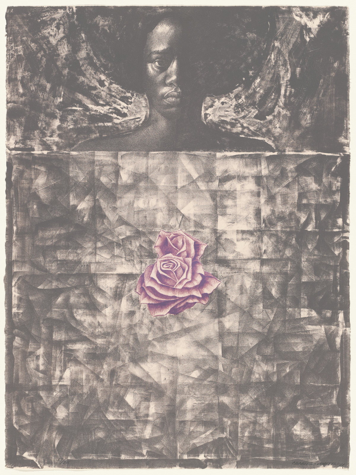 Charles White. _Love Letter I_. 1971. Lithograph, 30 1/16 x 22 3/8" (76.4 x 56.8 cm). The Museum of Modern Art, New York. John B. Turner Fund. © The Charles White Archives/ Digital Image © The Museum of Modern Art/ Licensed by SCALA/Art Resource, NY
