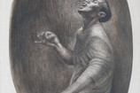 Charles White. Folksinger (Voice of Jericho: Portrait of Harry Belafonte). 1957. Ink and colored ink with white additions on board, 52 x 34&#34; (131.8 x 86.5 cm). Collection Pamela and Harry Belafonte. © The Charles White Archives/ Photo: Christopher Burke Studio