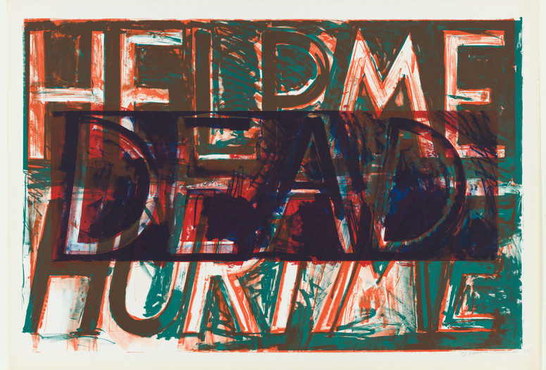 Bruce Nauman. Help Me Hurt Me. 1975. Lithograph. 32 3/8 x 48 1/4&#34; (82.2 x 122.5 cm). Jeanne C. Thayer Fund. © 2018 Bruce Nauman / Artists Rights Society (ARS), New York. Photo: Thomas Griesel