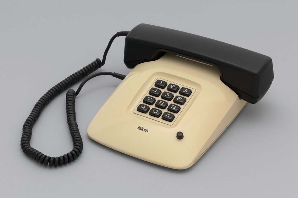 Davorin Savnik. ETA 85 Telephone. 1979. Plastic and other materials. 2 7/8 x 8 3/4 x 10" (7.3 x 22.2 x 25.4 cm). Gift of the Museum of Architecture and Design, Ljubljana, Slovenia. Photo: Thomas Griesel