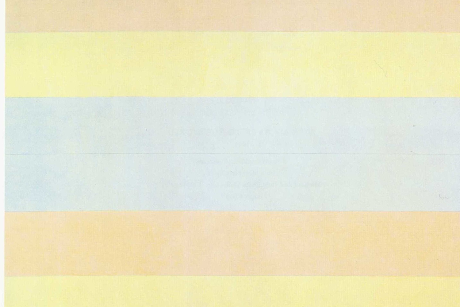 Agnes Martin. With My Back to the World. 1997. Synthetic polymer paint on canvas, six panels, each 60 x 60" (152.5 x 152.5 cm). Fractional and promised gift of the Ovitz Family Collection