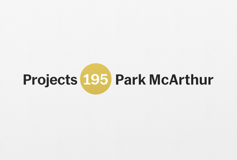 Park McArthur. Is this an investment, pied-à-terre, or primary residence? 2018. Paint on wall; altered Museum of Modern Art Projects logo scaled to gallery dimensions. Edition: 3 + 1 AP. Courtesy the artist and ESSEX STREET gallery