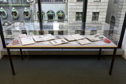 Installation view of BAUHAUS↔VKhUTEMAS: Intersecting Parallels, The Museum of Modern Art Library, September 24–October 26, 2018. The Museum of Modern Art Library. Photo: Robert Gerhardt