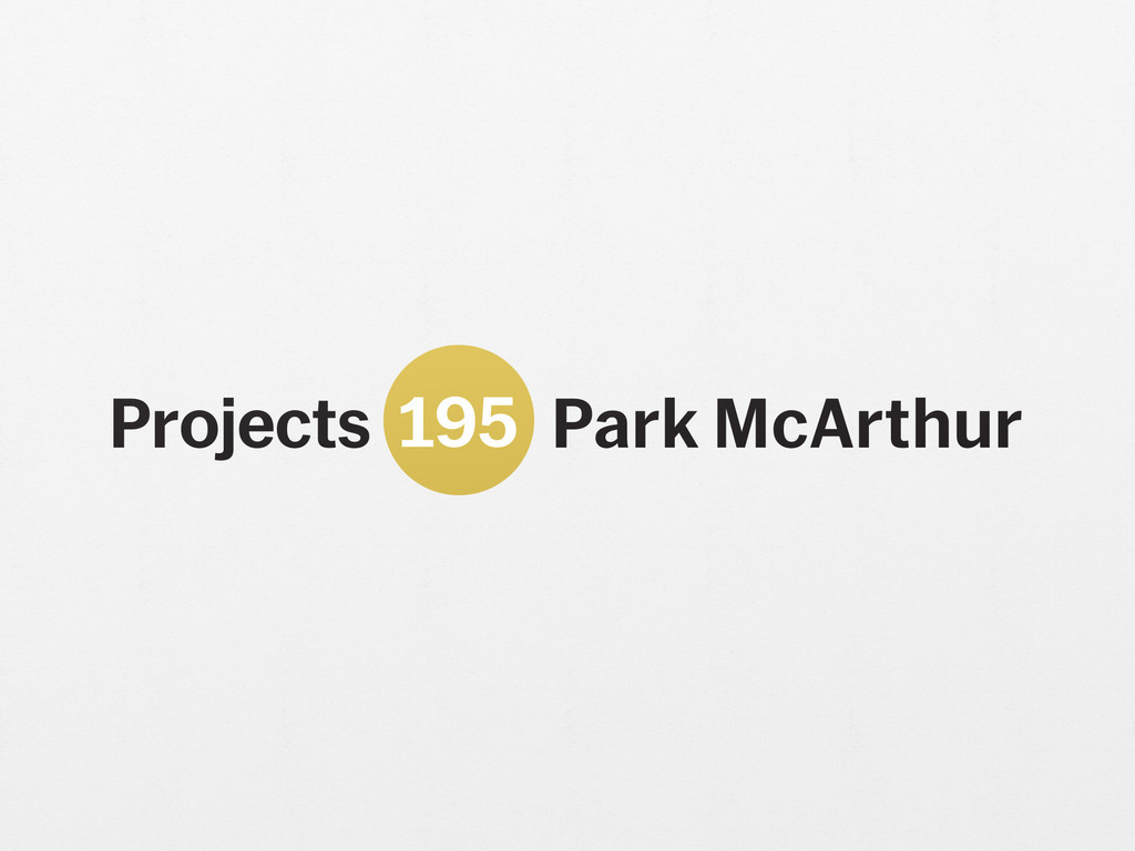 Park McArthur._Is this an investment, pied-à-terre, or primary residence?_ 2018. Paint on wall; altered Museum of Modern Art _Projects_ logo scaled to gallery dimensions, 37' 5 3/8" × 24 7/8" (1141.4 × 63.2 cm) as installed at MoMA. Edition of 3 + 1 AP. Courtesy the artist and ESSEX STREET, New York