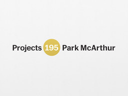 Park McArthur. Is this an investment, pied-à-terre, or primary residence? 2018. Paint on wall; altered Museum of Modern Art Projects logo scaled to gallery dimensions, 37' 5 3/8" × 24 7/8" (1141.4 × 63.2 cm) as installed at MoMA. Edition of 3 + 1 Artist's Proof. Courtesy the artist and ESSEX STREET, New York