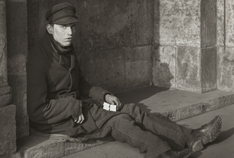 August Sander. Match-seller. 1927. Gelatin silver print. 10 3/16 x 7 3/8" (25.8 x 18.7 cm). Acquired through the generosity of the family of August Sander. © 2018 Die Photographische Sammlung / SK Stiftung Kultur - August Sander Archiv, Cologne / ARS, NY