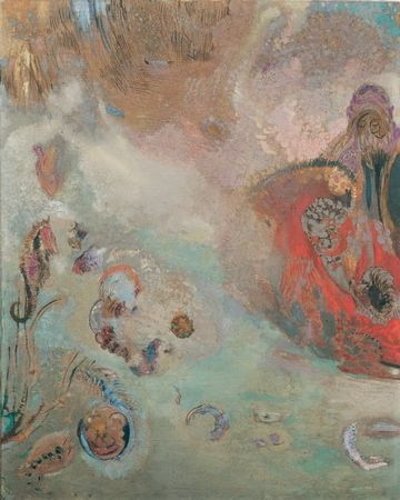Odilon Redon
Underwater Vision
c. 1910

Oil on canvas, 36 3/4 x 29 1/4" (93.3 x 74.3 cm). Gift of The Ian Woodner Family Collection, 2000