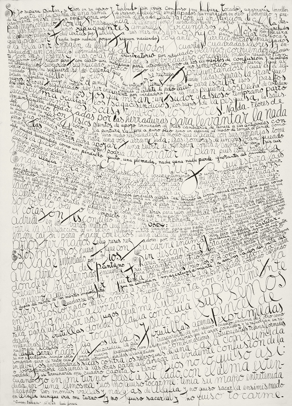 Cuadro escrito (written painting)