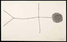 Joe Bradley. Man Made Dirigible. 2008. Grease pencil on canvas, 60" × 8' (152.4 × 243.8 cm). Private collection. Courtesy CANADA